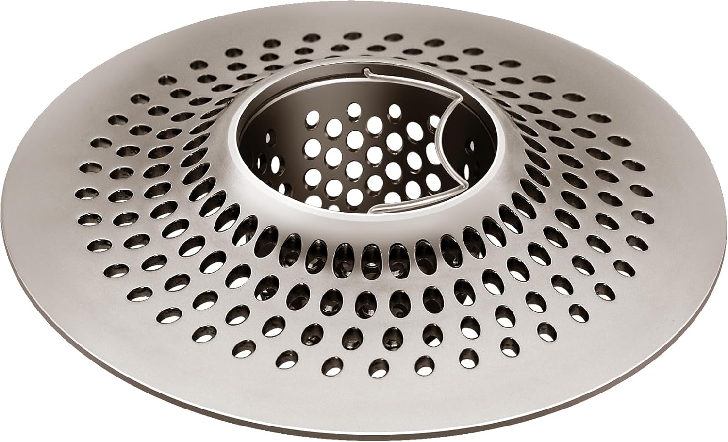 LEKEYE Shower Drain Hair Catcher/Bathroom Drain Cover/Bathtub Drain Strainer/Shower Stall Drain Protector(Brushed Nickel)