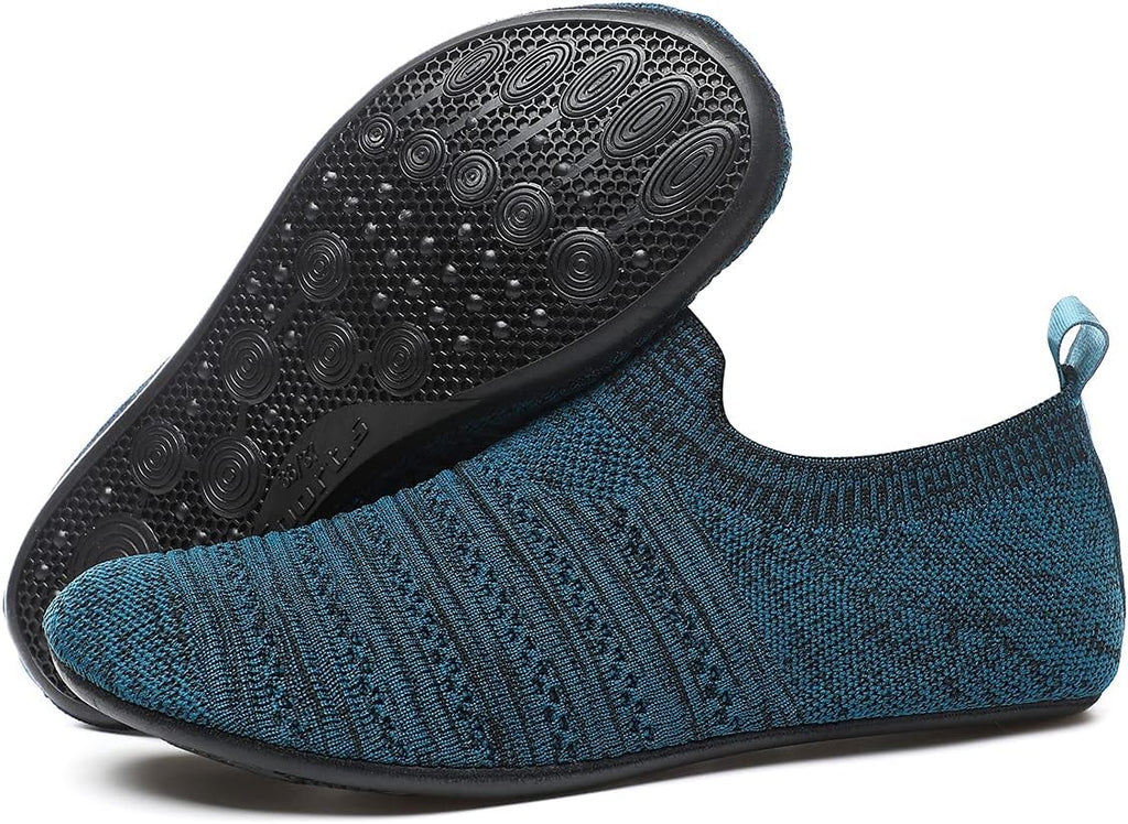 QZKDM Lightweight Slip on Grip Indoor House Slippers Barefoot Non Slip Home Exercise Yoga Shoes for Men Women