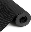 Shelf Liners for Kitchen Cabinets and Drawers, Non-Adhesive and Anti-Slip, Waterproof and Easy to Clean, Durable EVA Cabinet Mat for Refrigerator, Cupboard, Table (Black, 17.5" W x 196.8" L)