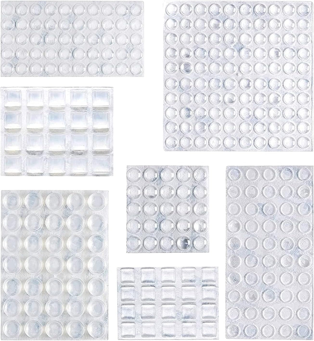 Amazon Basics Cabinet Door Bumper, Clear Self Adhesive Bumpers Pads for Surface Protection and Noise Reduction, 300-Piece, 6.9 x 4.5 x 0.6 inch