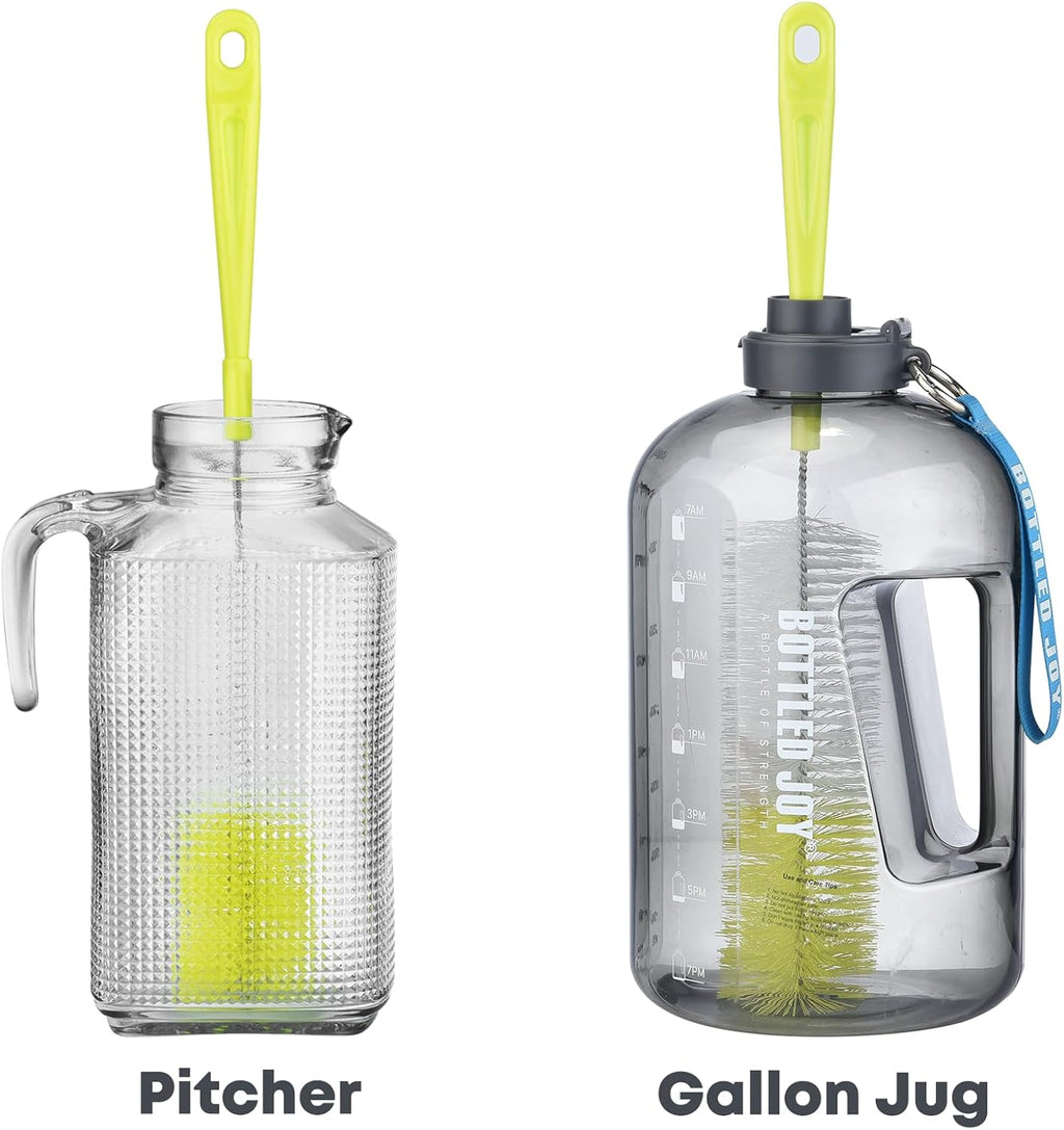 ALINK 3-Pack Long Narrow Neck Bottle Cleaning Brush for Beer, Wine, Flask, Thermos, Sport Well, Brewing Bottle and Hummingbird Feeder and Long Narrow Neck Sport Bottles