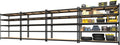 PrimeZone 4 Pack Storage Shelves 48" x 24" x 72", 5 Tier Adjustable Garage Storage Shelving, Heavy Duty Metal Storage Utility Rack Shelf Unit for Warehouse Pantry Closet Kitchen, Black