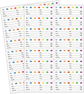STARLIBOO Removable Multicolor Labels, Blank Stickers for Food Containers, 1x3 Inch, Waterproof, Easy Peel Off (240 Labels)