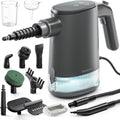 Handheld Steam Cleaner for Home, Portable Steamer Cleaner with 12 Accessories, 15S Fast Heat Up, Steam Adjustable, Steamer for Cleaning Grout, Floor, Kitchen, Bathroom, Windows, Black