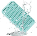 ZLR Silicone Dish Drying Mat for Kitchen Counter, Eco-Friendly Fast Dry Dish Mat, Easy Clean Multi Usage Drying Matt, Heat Resistant Trivet, 6" x 12" Extra Small, Mint Green