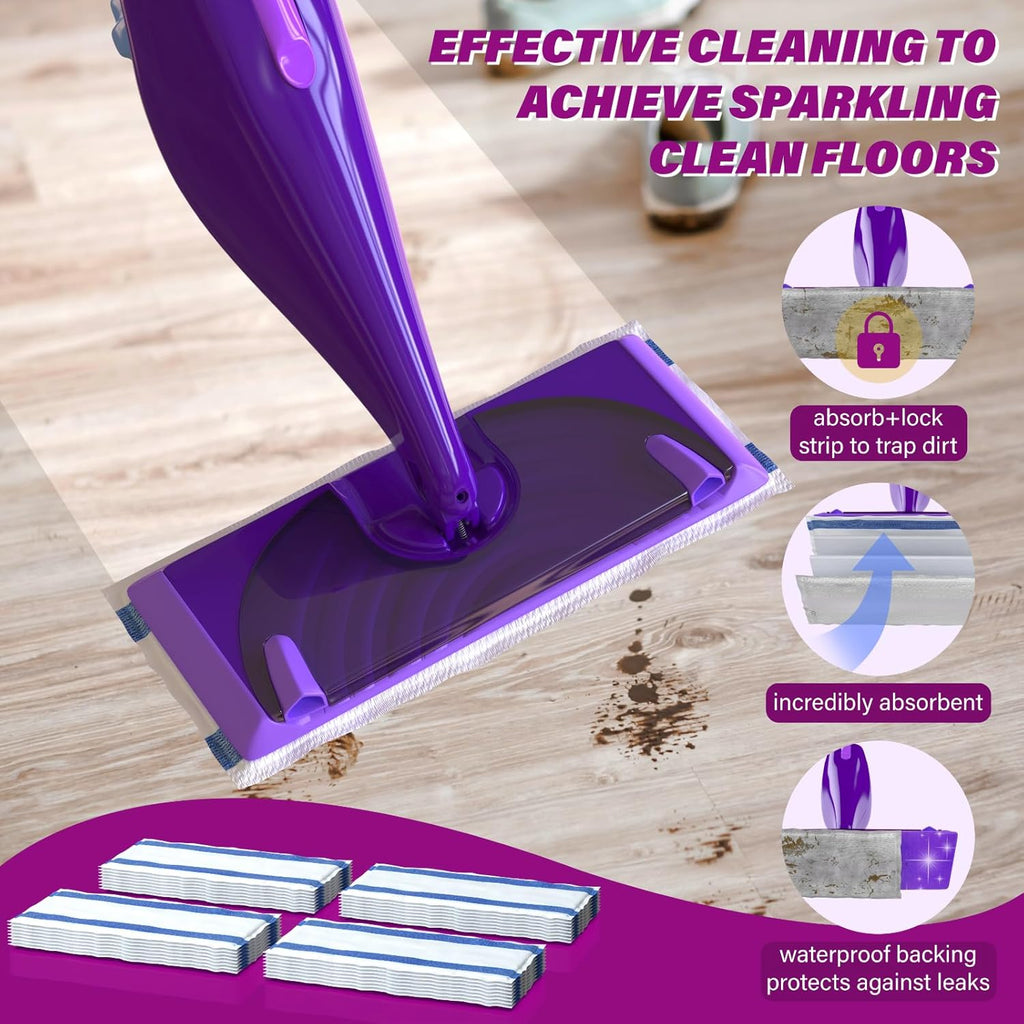 Wetjet Pads Refills, 32 Count Disposable Mop Pad Refills for Swiffer Wet Jet Mops, Thickness, Absorbent for Household Cleaning & Suit All Multi-Surface
