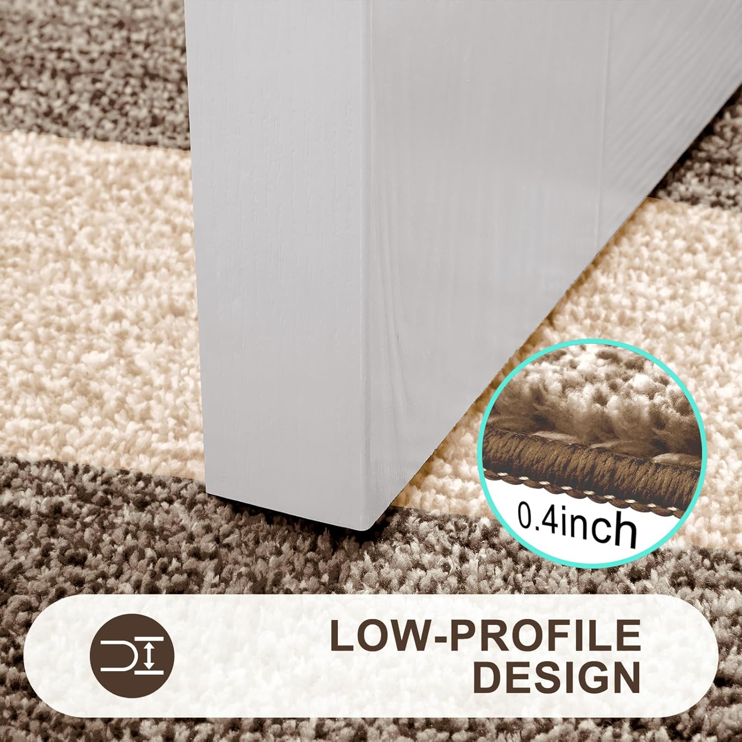 Kitinjoy Indoor Outdoor Door Mat, 48x32 Non-Slip Absorbent Dirt Trapper, Low-Profile Washable Inside Entrance Front Floor Mat, Sturdy Soft Entry Doormats for Entryway, Light Brown