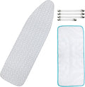 Dalykate Ironing Board Cover and Pad, 15" x 54", Thick Padding, Elastic Edge, Scorch & Stain Resistant, Includes Fasteners & Mesh Cloth