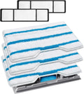 KEEPOW Reusable Mop Replacement Pads, Mop Pads Refills Compatible with Shark Vac Mop VM252 VM200 VC205 VM250 /QM250 VM190 VM200P12, Hardwood Floor Mop Pad with Upgraded Dirt Chamber (1+2+3 Pads)