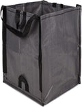 DURASACK Heavy Duty Home and Yard Bags 48-Gallon Reusable Self-Standing Lawn and Leaf Bags Garbage Can with Reinforced Handles, Gray, 3 Pack
