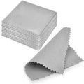 SEVENWELL 50pcs Jewelry Cleaning Cloth Gray Polishing Cloth for Sterling Silver Gold Platinum Small Silver Polish 8x8cm
