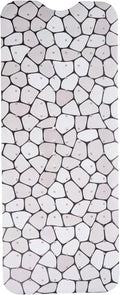 ENKOSI Bath Mat – Large 40 x 16 Inch Non-Slip Bathtub Mat with Secure Suction Cups & Drain Holes – Extra Long Bathroom Shower Mat for Tub with Grey Pebble Design (Grey Pebble 40x16)