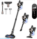 Cordless Vacuum Cleaner, 8-in-1 Lightweight Stick Vacuum with 45mins Runtime, Powerful Suction, Rechargeable Cordless Vacuum for Carpet, Tile, Pet Hair, Hardwood Floors, Black