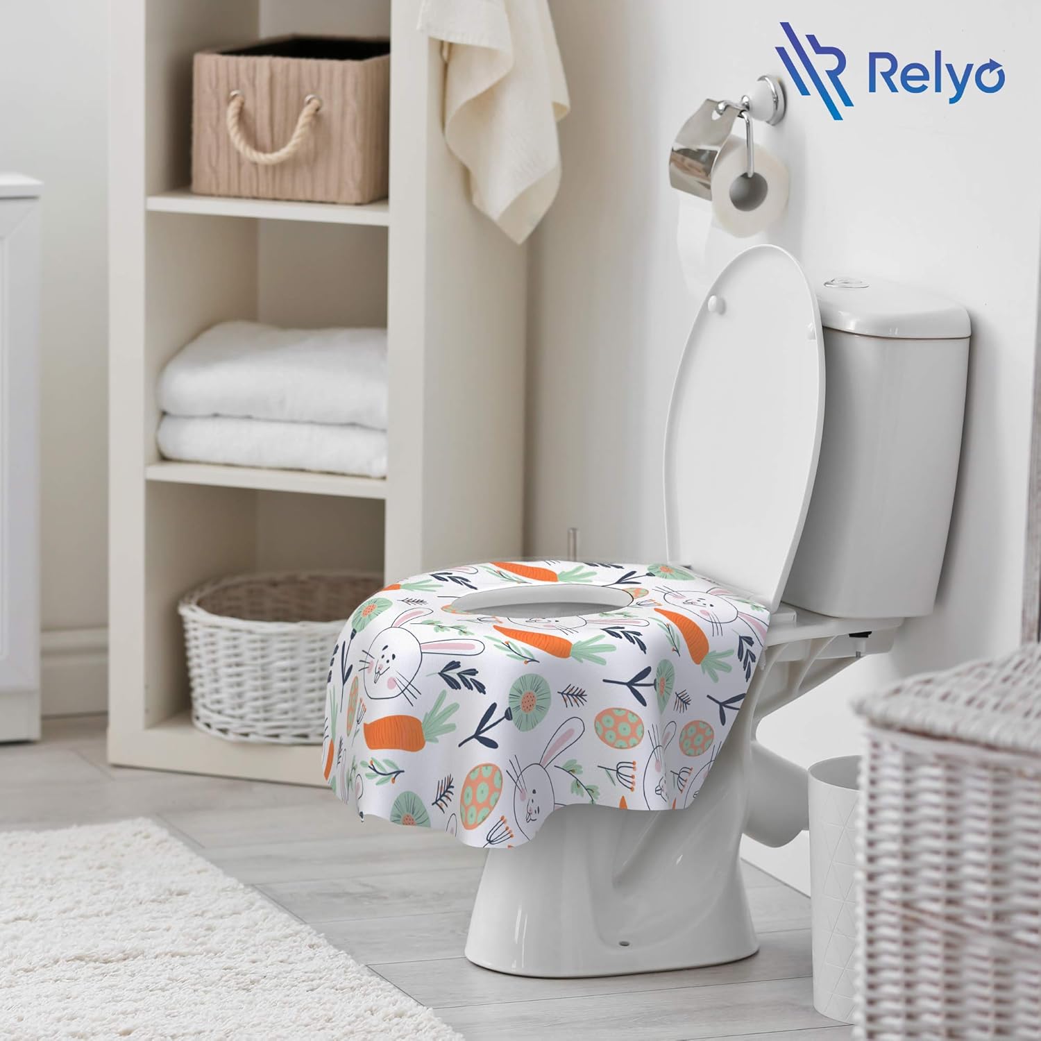 Disposable Toilet Seat Cover for Travel – 20 Pack with Covers Wrapped in Sets of 2, Non-Flushable Liners, Fits Most Seats – Kids, Toddlers, Adults