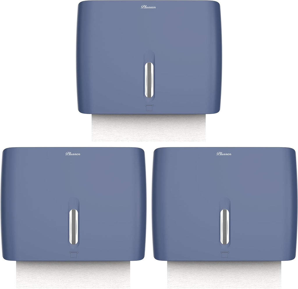 Hand Towel Dispenser for Bathroom Pack of 3 Compact Size Suitable Paper Towels Nail Free Install Or Nail Mount Installation