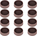 Non Slip Furniture Pads, 1.5” Round Rubber Caster Cups, 12 Pcs Furniture Coasters, Anti-Slip Gripper, Anti Slide Furnitures Feet Floor Protectors for Bed Couch Stoppers - Brown