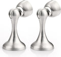 Probrico Brushed Nickel Magnetic Door Stoppers for Bottom of Door, Stainless Steel Magnet Door Catch Door Stops to Keep Door Open, Heavy Duty Door Holder, Wall and Floor Mounting, 2 Pack