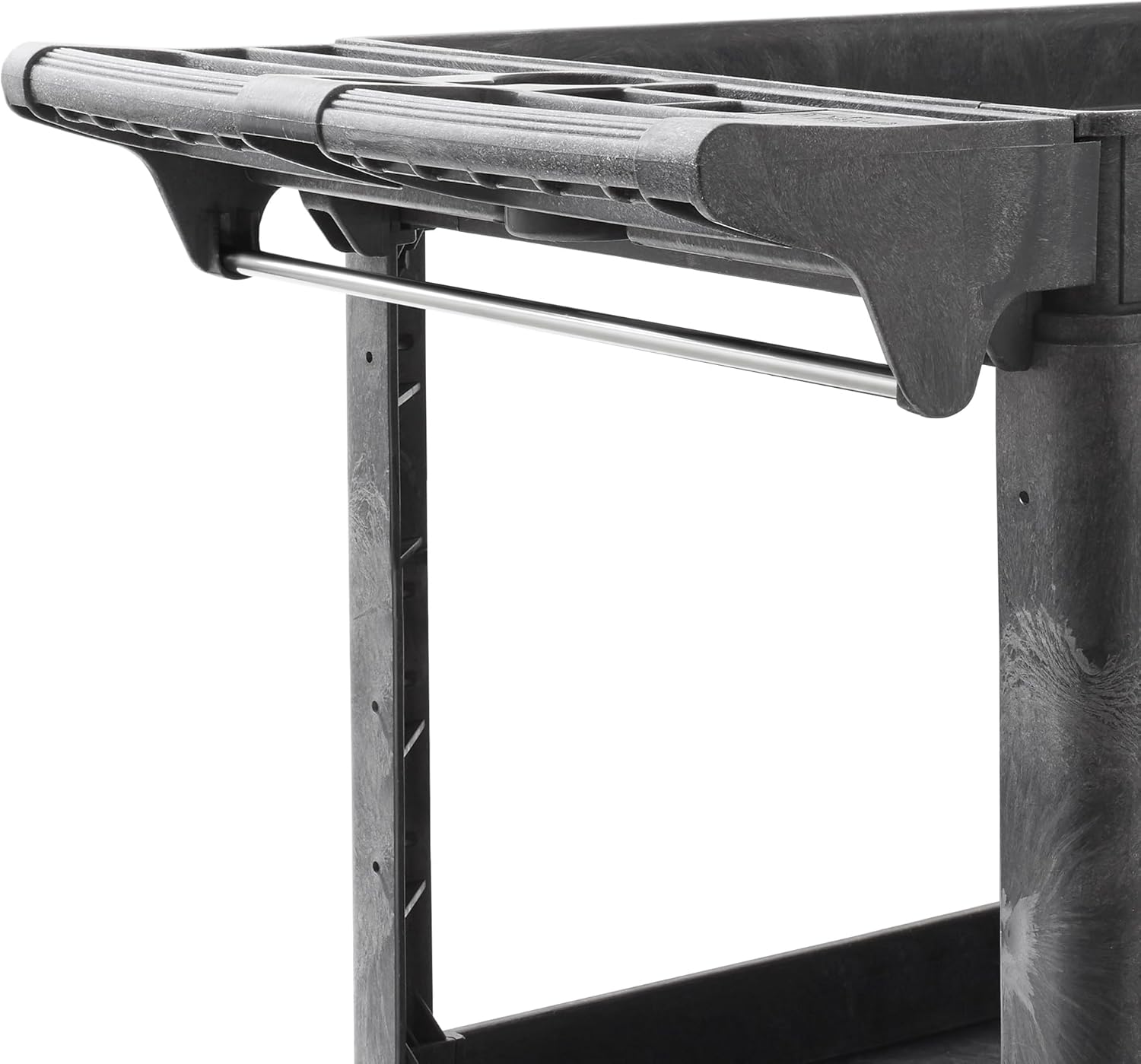 Dryser Utility Cart with Wheels, 46" x 25" Heavy Duty 550 lb. Capacity with Shelves - 2 Tier Rolling Cart with Two 5" Swivel Casters for Warehouse, Garage, Cleaning