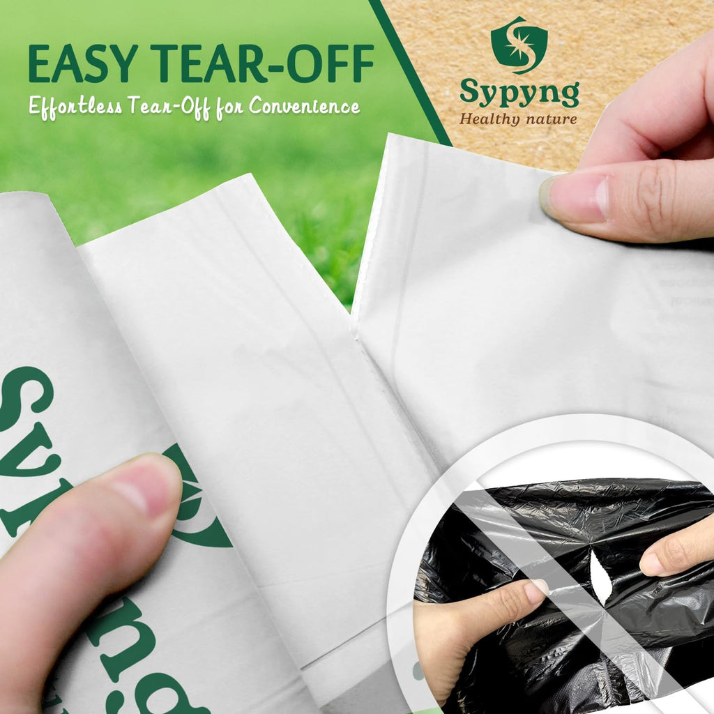 Compostable Trash Bags 6-8 Gallon (50-Pack) – Heavy Duty, 1.1 Mil Thick, 100% Biodegradable Kitchen Waste Bags for Medium Bins | ASTM D6400, BPI & OK Compost HOME Certified, Eco-Friendly & Recyclable