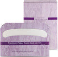 EZbrnd Premium Half-Fold Disposable Toilet Seat Covers, Flushable Paper Cover for Bathtoom, White, 250 sheets x 4 pk