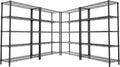 Storage Shelves, 4 PCS 48" L x 20" W x 72" H Heavy Duty Garage Wire Shelving Unit Loads 2000LBS, 5-Tier Adjustable Metal Industrial Utility Shelf Rack for Kitchen, Laundry Room, Basement