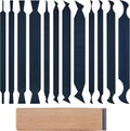 New Cabinet Scraper Cards asnd Cabinet Scraper Burnisher with 12 Piece Multi-Shaped Scraper Set Suitable for Various Small space and Small-Sized Tasks(HTCSCS13)