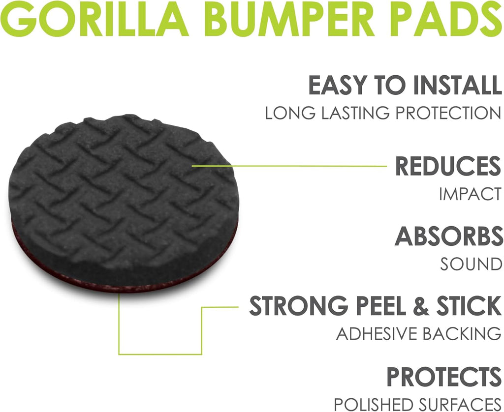 Slipstick GorillaBumperPads Premium 1/2” Rounds Adhesive Non Slip Pads/Bumpers (64 Gripper Dots) Perfect Grips for Small Items/Décor, Cabinet Stoppers, Drawer/Door Bumpers, Glass/Picture Frame Pads
