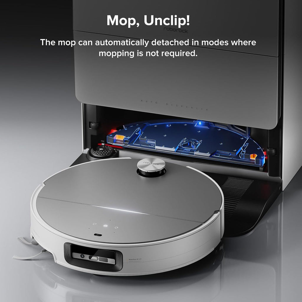 roborock Saros 10 Robot Vacuum and Mop, 22,000Pa Suction, AI Obstacle Avoidance, 3.14-inch Ultra Thin, Intelligent Dirt Detection, Zero Tangling Main Brush, Hot Water Mop & Dock Self Cleaning