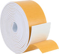 High Density Foam Weather Stripping Door Seal Strip Insulation Tape Roll for Insulating Door Frame, Window, Air Conditioner | Self Adhesive Sealing Weatherstrip (2 in x 1/16 in x 10 Ft, White)