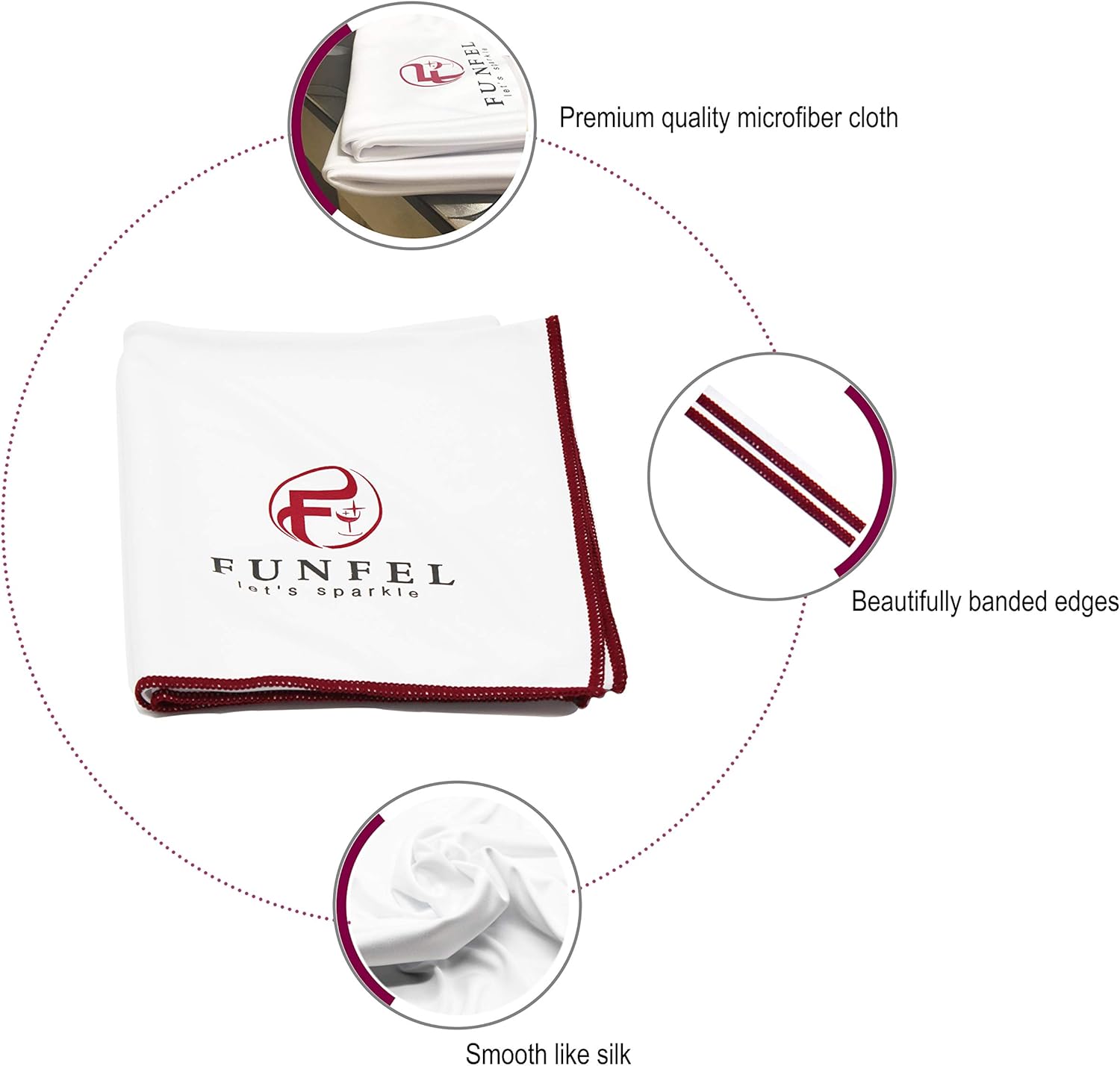 Large Microfiber Glass Polishing Cloth, Lint Streak Free Drying Towel 24x20 inch (2-Pack)