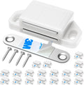 Cabinet Magnetic Catch Door Latch 30LB for Kitchen Drawer Magnets to Stay Closed Magnetic Catch Closet for Drawer（White 18 Pack）