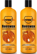 PIPIHUA Beeswax Polish and Conditioner for Wood Furniture - Waterproof & Restorer Wood Wax, Multipurpose Beeswax Furniture Polish and Cleaner for All Types and Colours 16.23 Fl Oz, 2 Pack