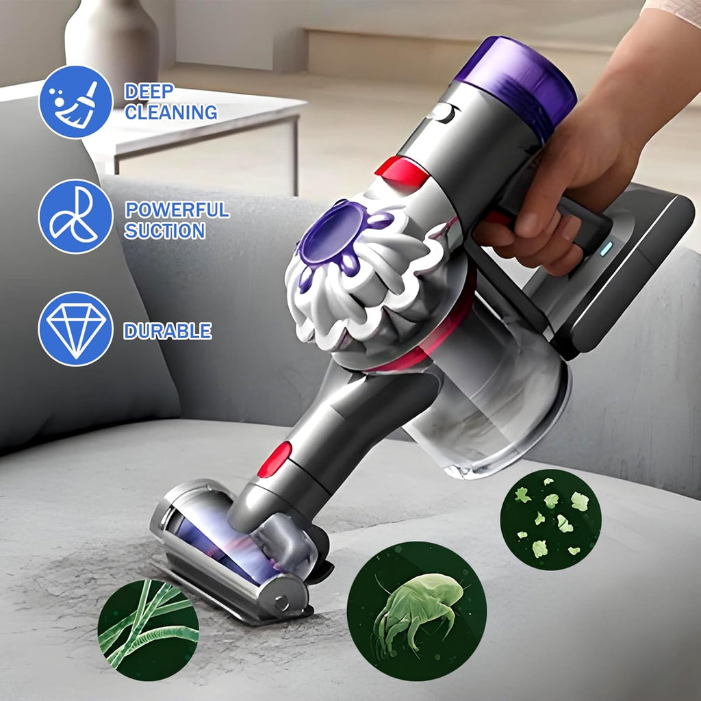 Mini Motorized Tool Brush Head Compatible with Dyson V7 V8 Cyclone V10 V11 V15 Anti-Tangle Pet Hair Attachment Replacement Parts Couth Mattress Upholstery Tool Head Suitable for Dog Hair and Pet Hair