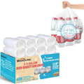 2-4 Gallon Trash Bags, 400 Count Bulk, Clear Plastic Recycling Bags, Small Multi-purpose Garbage Bags for Business Home Bathroom Kitchen Commercial and Industrial