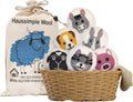 Wool Dryer Balls – 6-Pack XL Organic Fabric Softener | Natural Handmade Sheep Wool | Reusable, Anti-Static, Lint & Wrinkle Remover | Safe for Baby & Sensitive Skin (Farm)