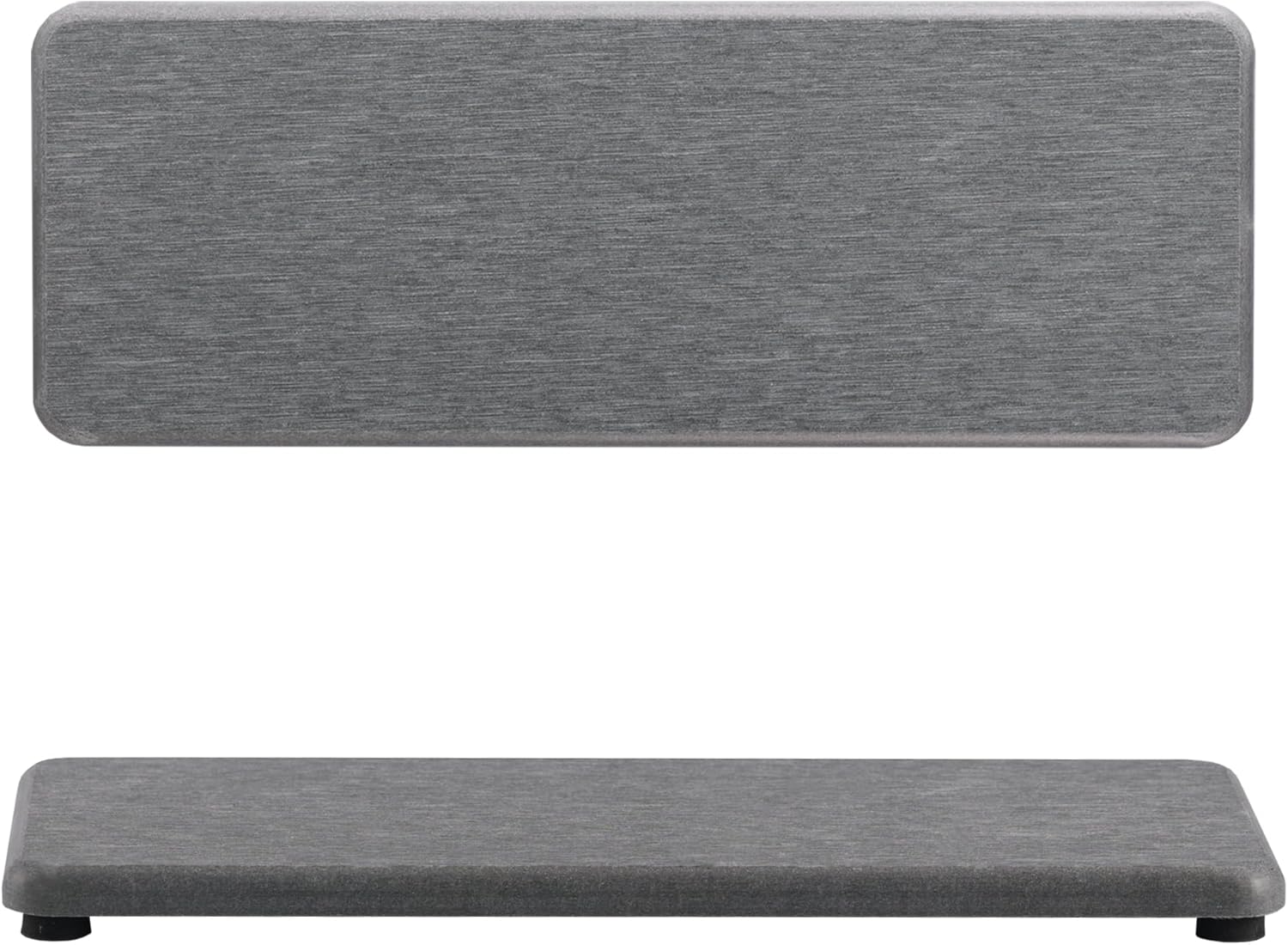 2 Pcs Water Absorbing Stone Trays, Kitchen/Bathroom Sink Soap Dish, Diatomite Tray Used for Hand Soap & Cosmetic Bottles in The Modern Home, 3.15" W x 8.7" L, Gray