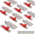 Mousike Cabinet Magnets Mousike Adhesive Strong Magnetic Door Catch Stainless Steel Kitchen Magnetic Latch Used to Close Cupboard Cabinet Closet Door Drawer(Silver 12Pack)