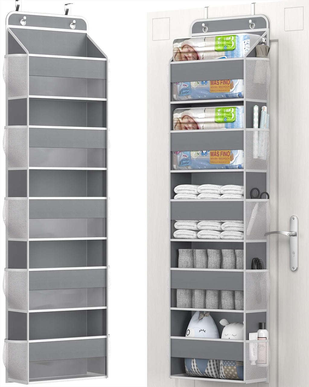 Over The Door Storage Organizer, RV Bathroom Organizer, Over The Door Organizer Camper Storage and Organization, 5 Shelf Hanging Over Door Organizer for Camper, Bathroom, Bedroom, Closet