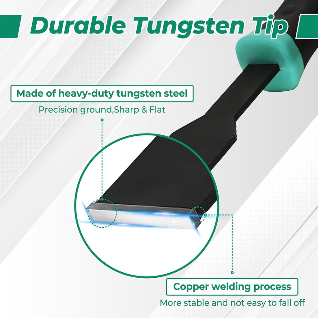 1-1/4-inch Carbide Scraper,Super Gasket Scraper with Durable Tungsten Tip for Remove Gaskets, Carbon and More from Varied Surfaces