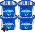 Moisture Absorbers Boxes with Activated Charcoal 4 Pack 245g Dehumidifiers for Closet Bathroom Basement Bedroom Disposable Desiccant for Car Moisture Absorbers for Home