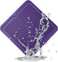 ZLR Silicone Dish Drying Mat for Kitchen Counter, Eco-Friendly Fast Dry Dish Mat, Easy Clean Multi Usage Drying Matt, Heat Resistant Trivet, 12" x 12" Middle, Meadow Violet