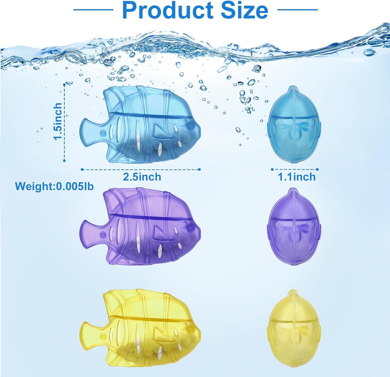 10PC Humidifier Cleaner Fish Universal Humidifier Tank Cleaner Works in All humidifiers and Fish Tanks Purifies Water, Prevent Hard Water Build-Up,Demineralization Cleaner(Blue Yellow Purple)