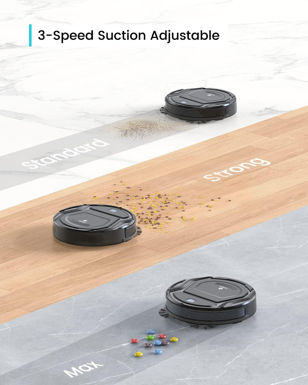 Lefant Vacuum and Mop Combo, WiFi/App/Alexa Control, 2000Pa Strong Suction 2 in 1 Mopping Robotic Vacuum Cleaner, Self-Charging, No Tangling, Slim, Ideal for Hard Floor, Pet Hair, Carpet M210B