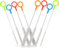 Heavy Duty Cleaning Brushes Set of 8 - Extra Long Straw Cleaners for Metal and Plastic Reusable Drinking Straws, to Clean Small Spaces, Sippy Cups, Water Bottles - Sturdy Hard Brush Bristles