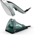 Rowenta 2-in-1 Duo Force Iron and Steamer for Clothes, 1700W Steam Iron, Stainless Steel Soleplate, Ultra-Lightweight, Detachable 13.5-oz Water Tank, Clothes Steamer, Anti-Drip, Black & Green, JR4030