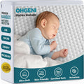 OhGeni 100% Waterproof Mattress Protector, Mini Crib Size Mattress Pad, Fits 3"-5" Mattresses with Deep Pocket, Cooling, Breathable Fitted Sheets, Soft Bed Cover, Noiseless, Machine Washable