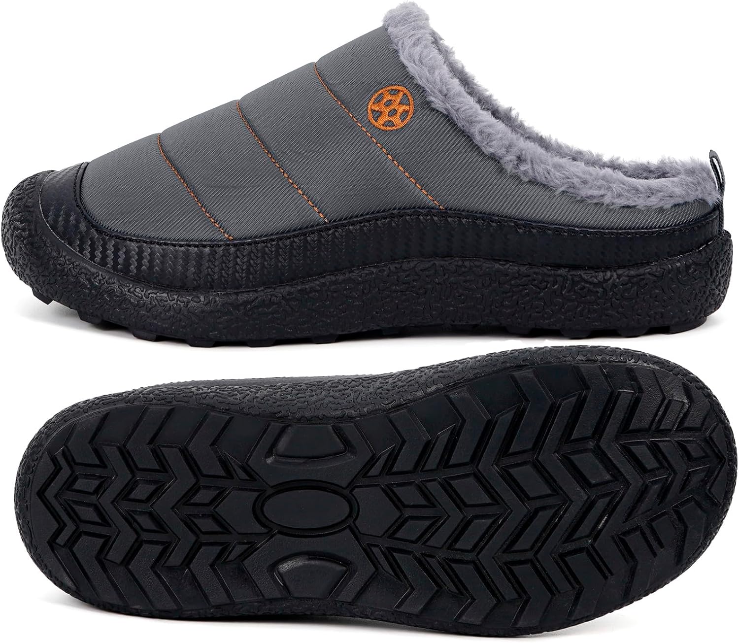 Womens Mens House Slippers Slip on Snow Winter Warm Fully Fur Lined Slippers Indoor Outdoor Shoes