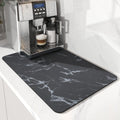 AMOAMI-Coffee Mat Hide Stain Rubber Backed Absorbent Dish Drying Mat for Kitchen Counter-Coffee Bar Accessories Fit Under Maker Machine Pot Espresso Machine Dish Rack