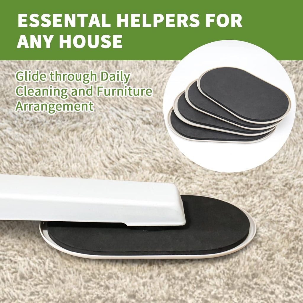 Furniture Sliders for Carpet 4 PCS - 9 1/2 inch Furniture Moving Slider Chair Legs Floors Protectors– Move Your Furniture Easy & Safely (for Carpet)