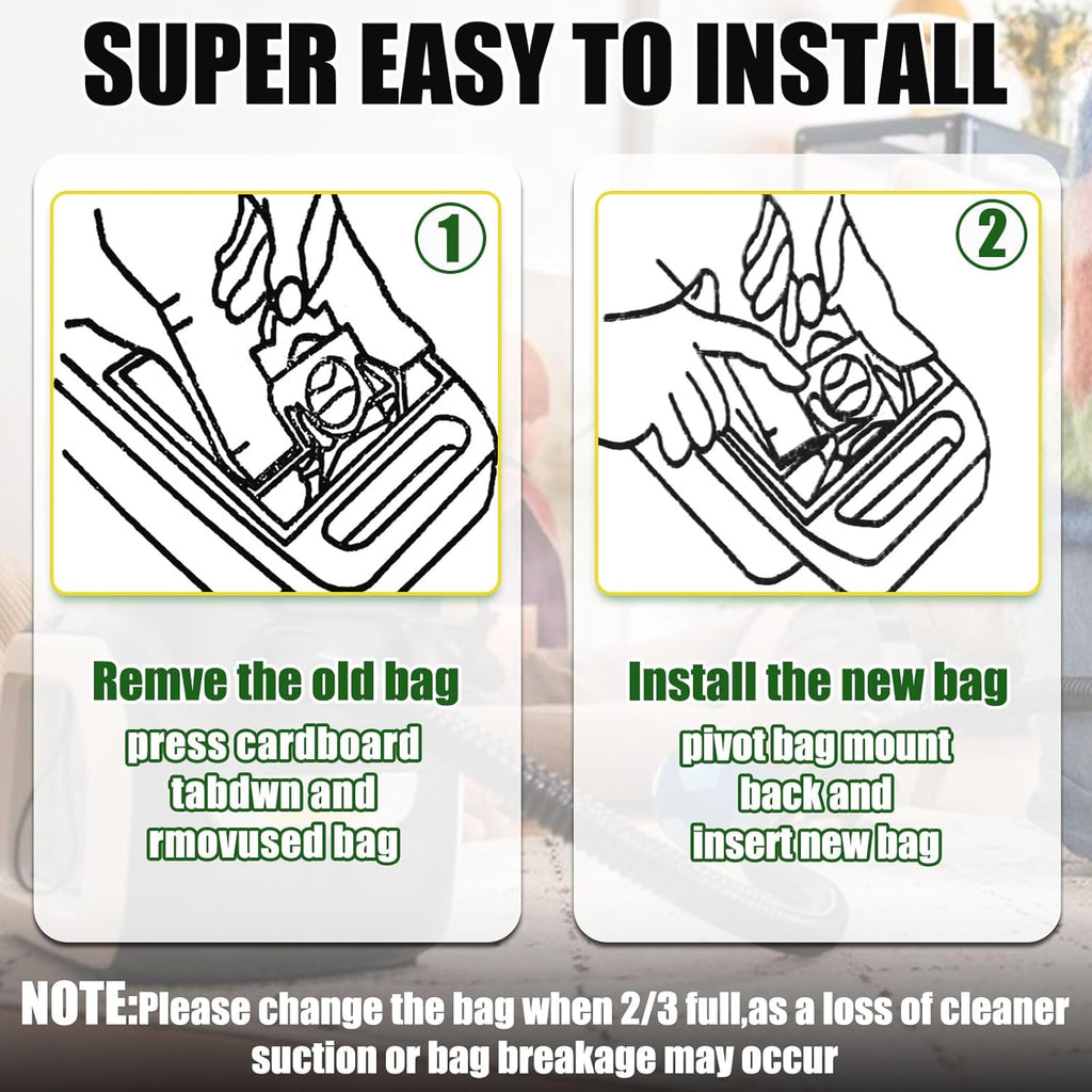 30 Pack Vacuum Cleaner Bags Fit for Kenmore Canister Type C/Q 5055 50555 50557 50558 and Pana·sonic Type C-5 C-18, 200 Series, 400 Series, 600 Series, 700 Series, 800 Series (30 Pack)